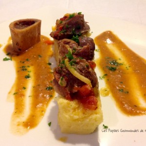 Osso Bucco sur sa polenta crémeuse au parmesan