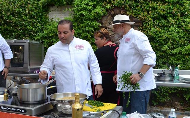 Démonstration Etoiles de Mougins 2017 des Chefs Joe Barza Charles Azar et Walik Belaid