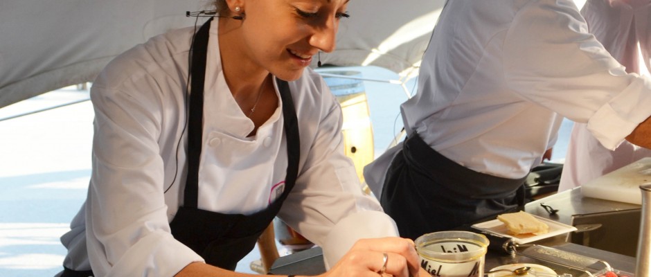 Vendanges Etoilées 2017 Démonstration des Chefs Coline Faulquier et Rédouane Mansouri