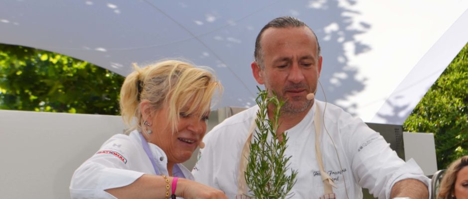 Etoiles Mougins 2018 Démonstration des Chefs MIKULA Flora et BERARD Jean-François