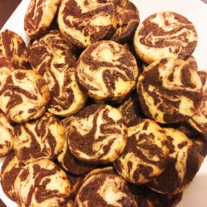 Biscuits marbrés chocolat/vanille